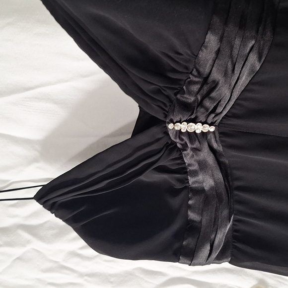 3/$20--Vintage Black Neglige, Faux Diamonds, 38C - Picture 4 of 16